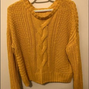 Soft Knit Sweater - mustard yellow
